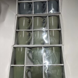 F150 Филџан сет еднобоен висина 8см ширина 7см